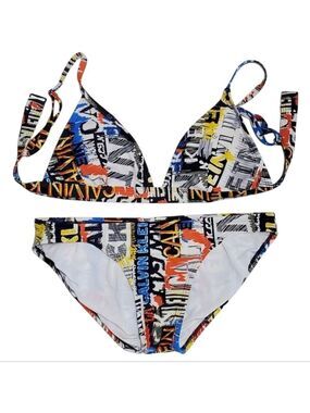 Calvin Klein Graphic Print Bikini Set